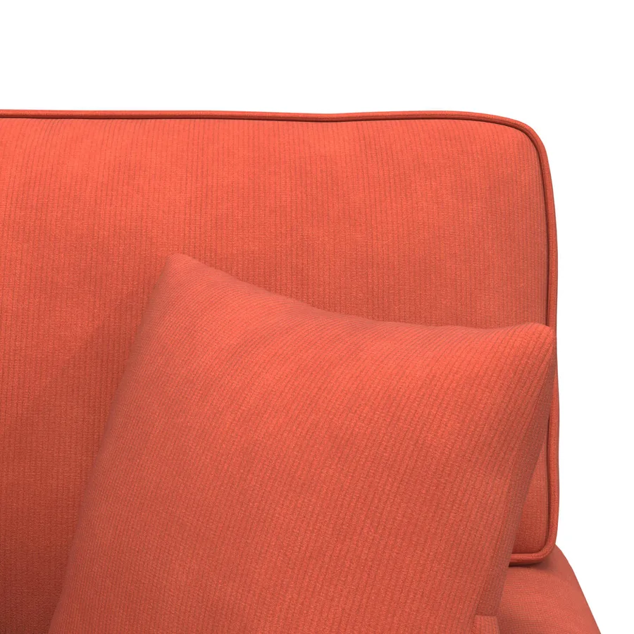 Chaise lounge avec jupe avec coussin 3 pcs Rouge orange - 9