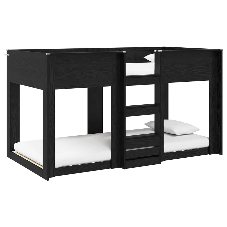 Lit Superposé pour Enfants Chêne noir 80 x 200 cm - 2