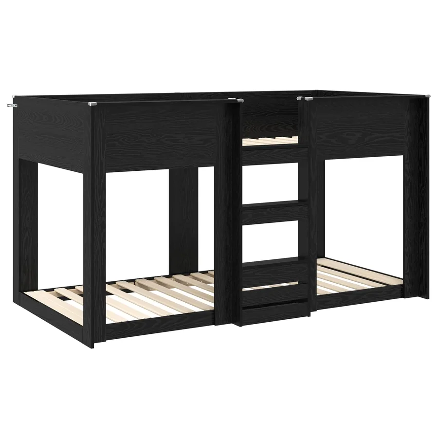 Lit Superposé pour Enfants Chêne noir 80 x 200 cm - 4