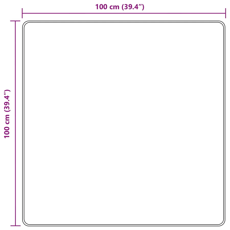 Coureur de Tapis MARSA Blanc 100 x 100 cm Polyester et PVC - 7