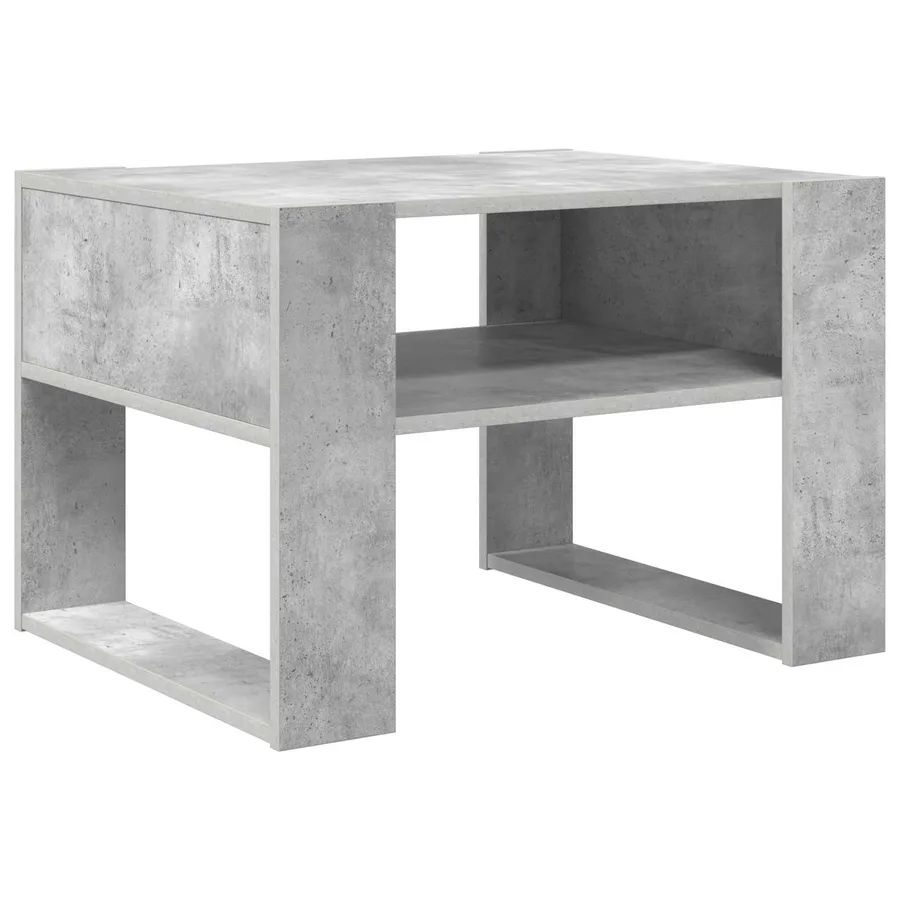 Table basse Gris béton 66 x 53 x 45 cm Bois d'ingénierie - 2