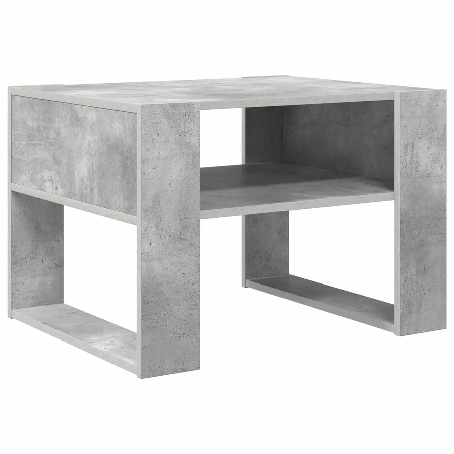 Table basse Gris béton 66 x 53 x 45 cm Bois d'ingénierie - 7