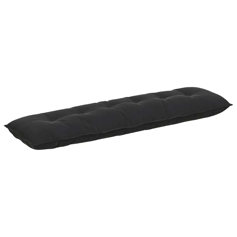 Coussin de Dos Noir 180 x 50 cm Tissu en velours côtelé - 2