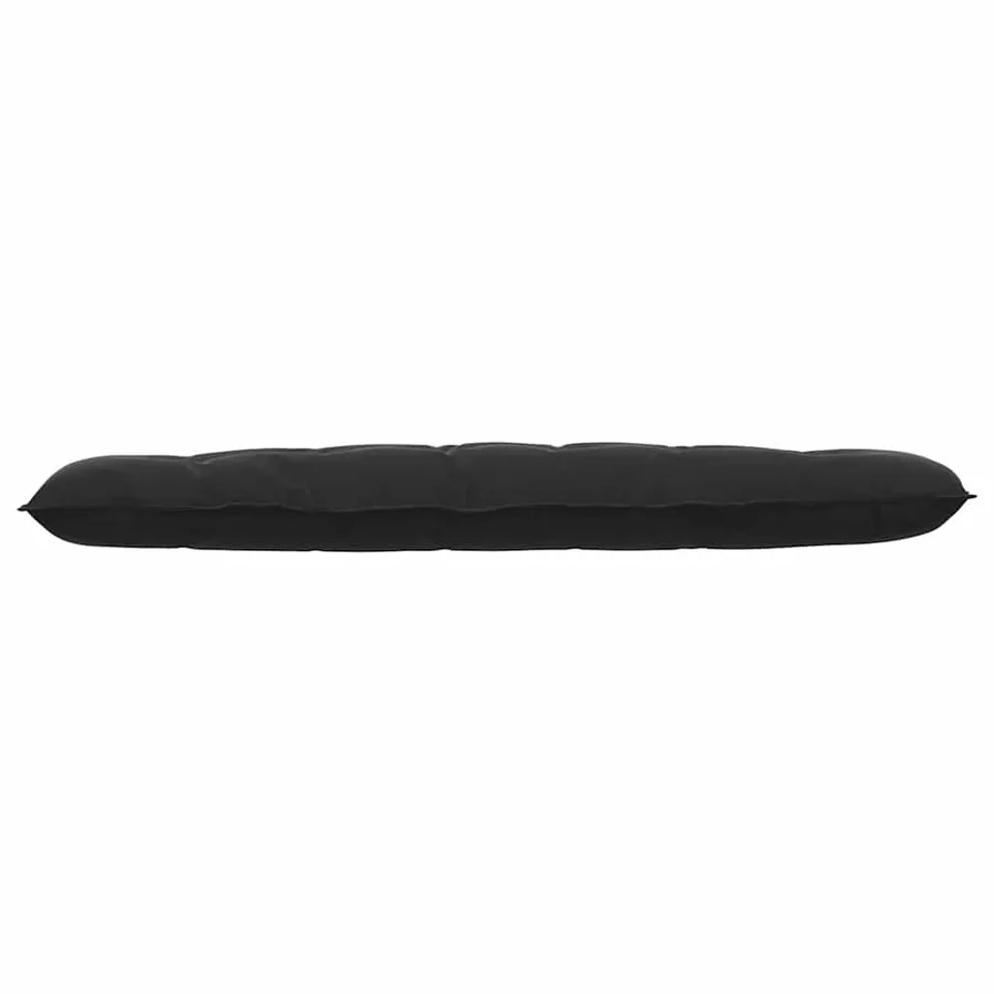 Coussin de Dos Noir 180 x 50 cm Tissu en velours côtelé - 5