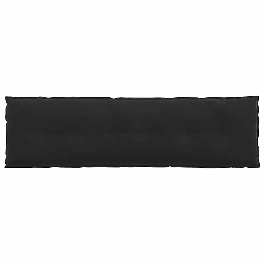 Coussin de Dos Noir 180 x 50 cm Tissu en velours côtelé - 6