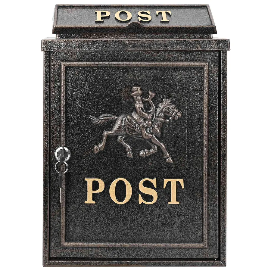 Boîte aux lettres murale Bronze 29 x 13 x 41 cm Aluminium coulé - 6