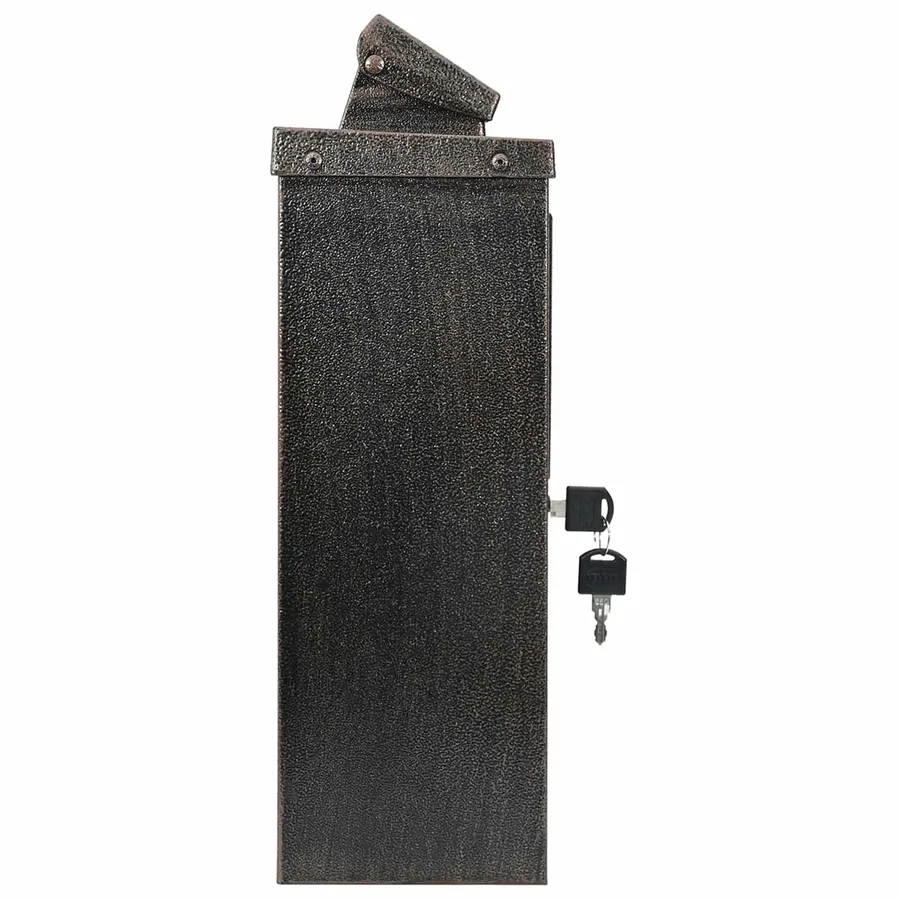 Boîte aux lettres murale Bronze 29 x 13 x 41 cm Aluminium coulé - 7