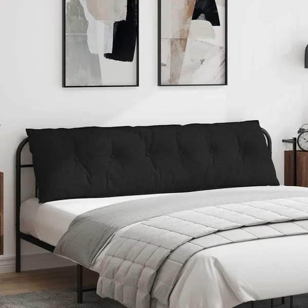 Coussin de Dos Noir 180 x 19 x 50 cm tissu