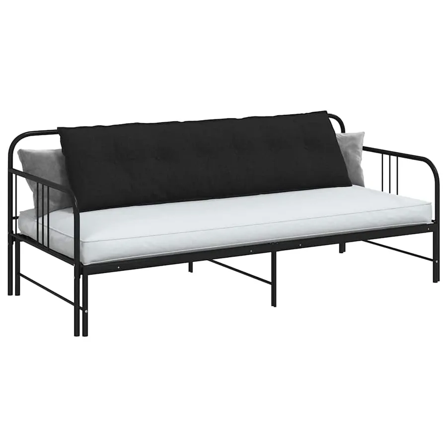 Coussin de Dos Noir 180 x 19 x 50 cm tissu - 3