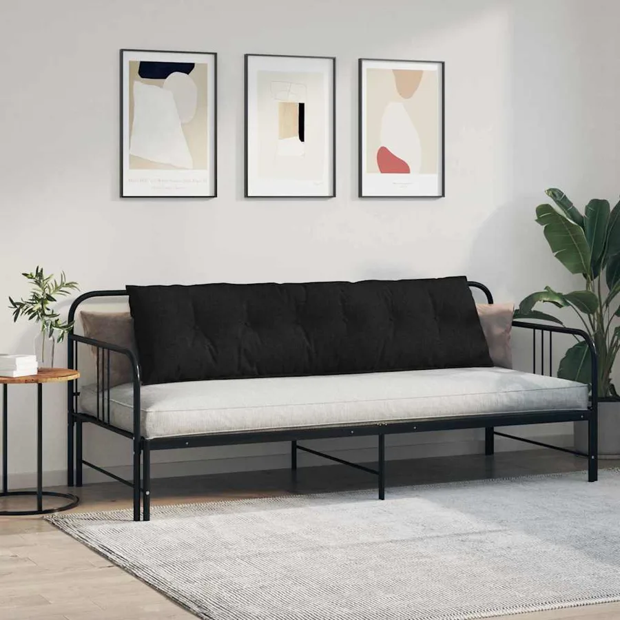 Coussin de Dos Noir 180 x 19 x 50 cm tissu - 4