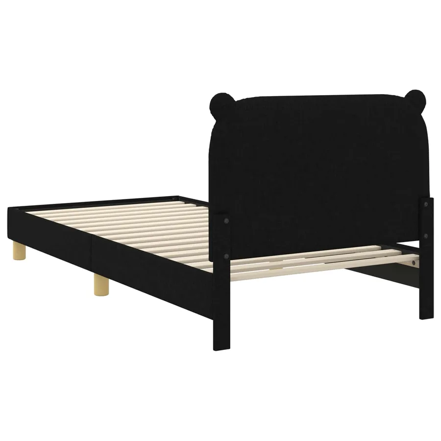 Cadre de lit pour enfants avec tête de lit Noir 80 x 200 cm - 7