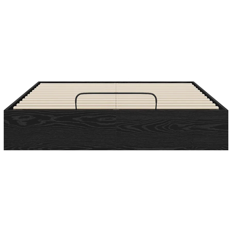 Cadre de lit ottoman avec stockage Chêne Noir 203 x 120 x 25 cm - 5