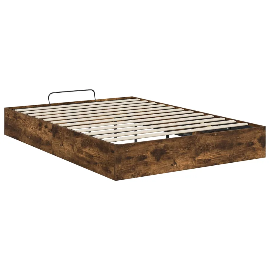 Cadre de lit ottoman avec stockage Chêne Fumé 203 x 140 x 25 cm - 7