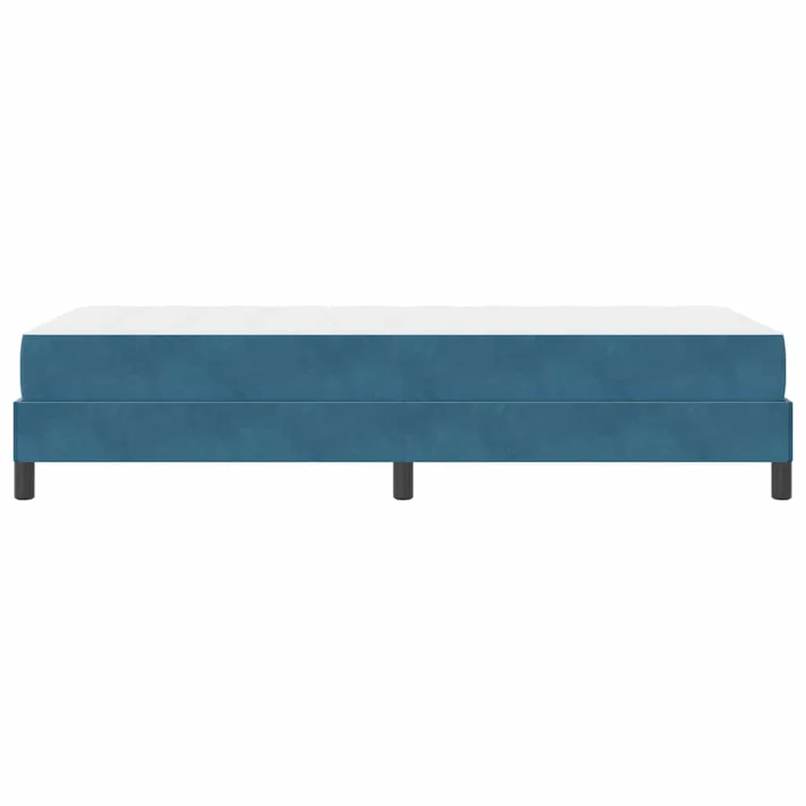 Lit à ressorts avec matelas Bleu foncé 100 x 220 cm tissu - 6