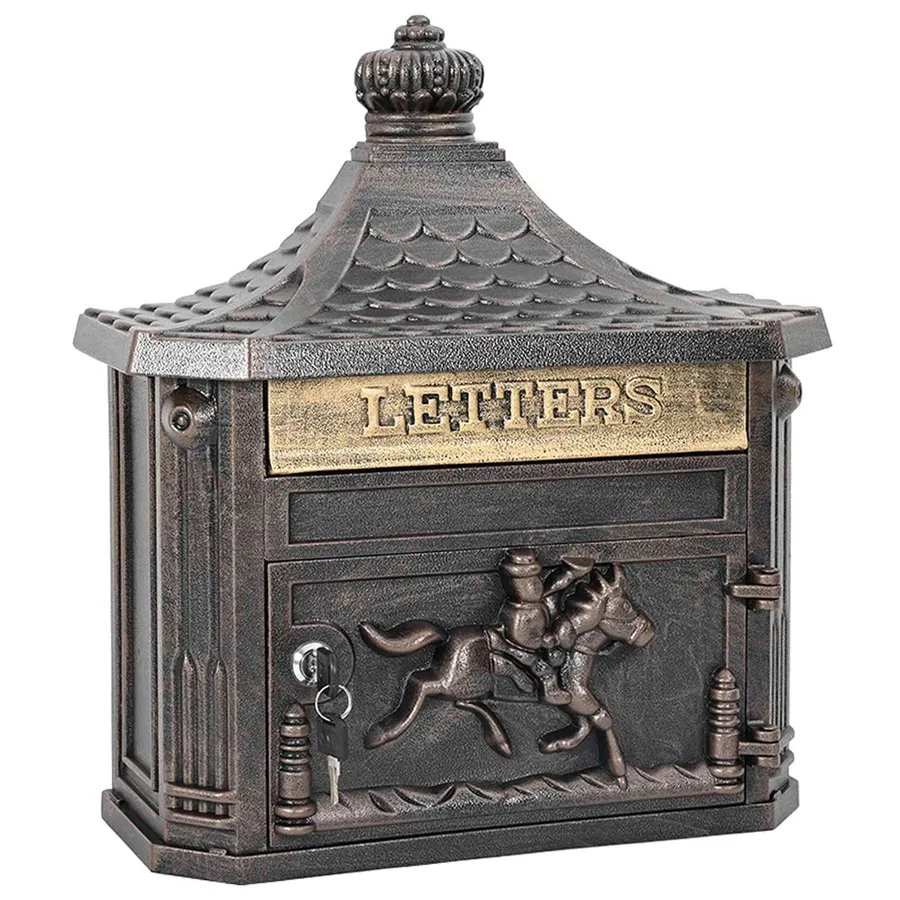 Boîte aux lettres murale avec stockage Bronze 40,5 x 16 x 45 cm - 2