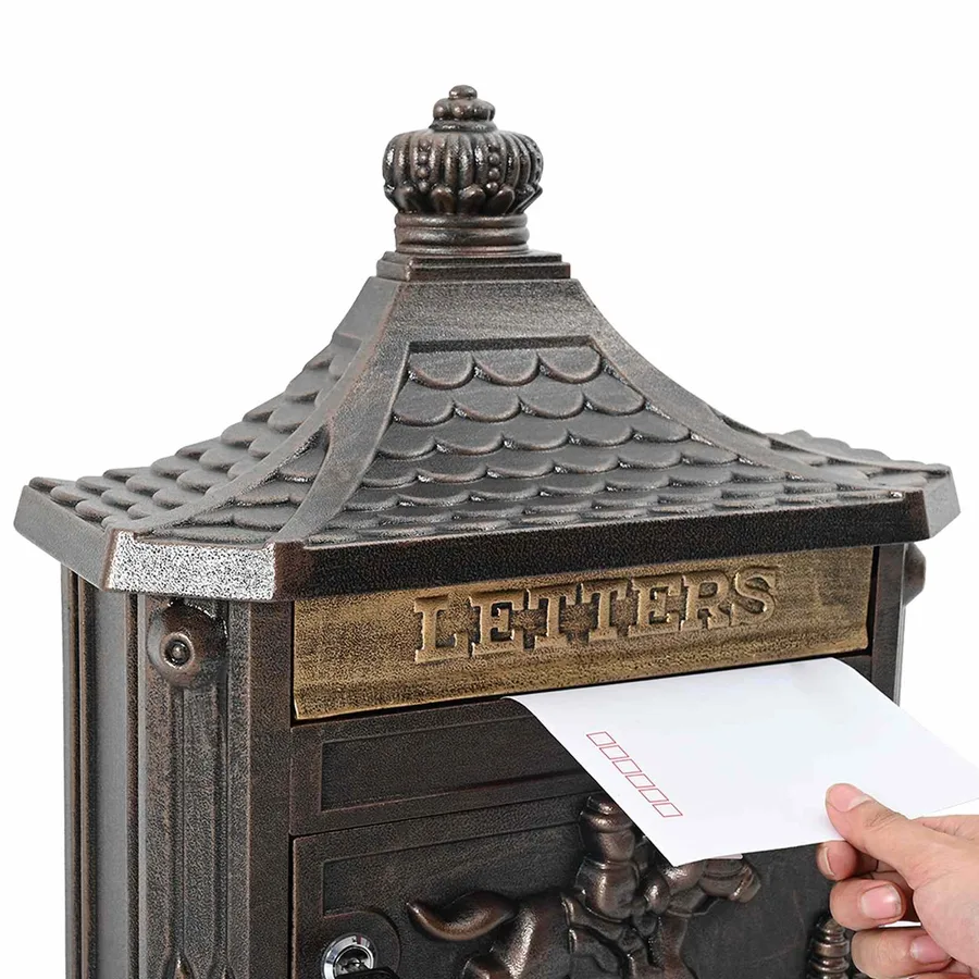 Boîte aux lettres murale avec stockage Bronze 40,5 x 16 x 45 cm - 3
