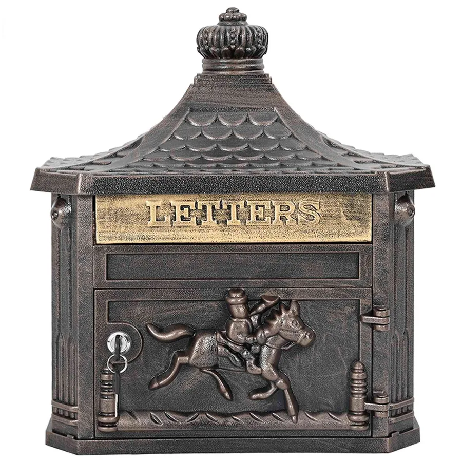 Boîte aux lettres murale avec stockage Bronze 40,5 x 16 x 45 cm - 6