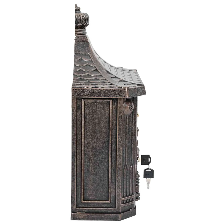 Boîte aux lettres murale avec stockage Bronze 40,5 x 16 x 45 cm - 7
