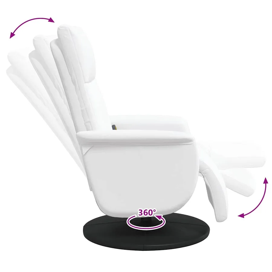 Fauteuil de massage inclinable Blanc 71 x 90 x 105 cm - 10