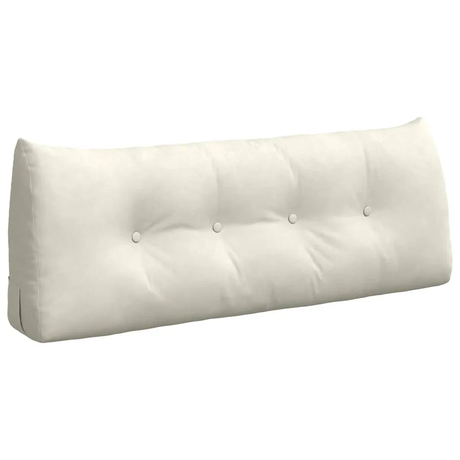 Coussin de Dos Crème 120 x 24 x 50 cm Velours - 2
