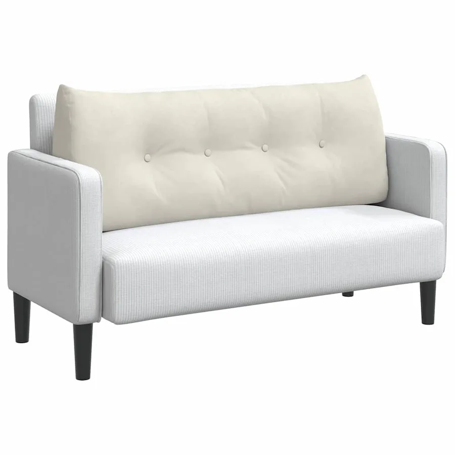 Coussin de Dos Crème 120 x 24 x 50 cm Velours - 3
