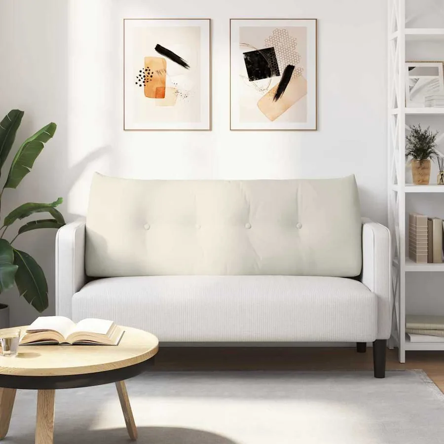 Coussin de Dos Crème 120 x 24 x 50 cm Velours - 4