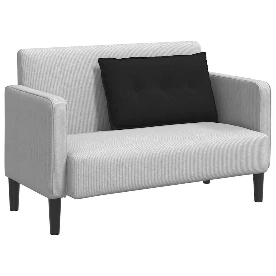 Coussin de Dos Noir 80 x 50 cm Tissu en microfibre - 3