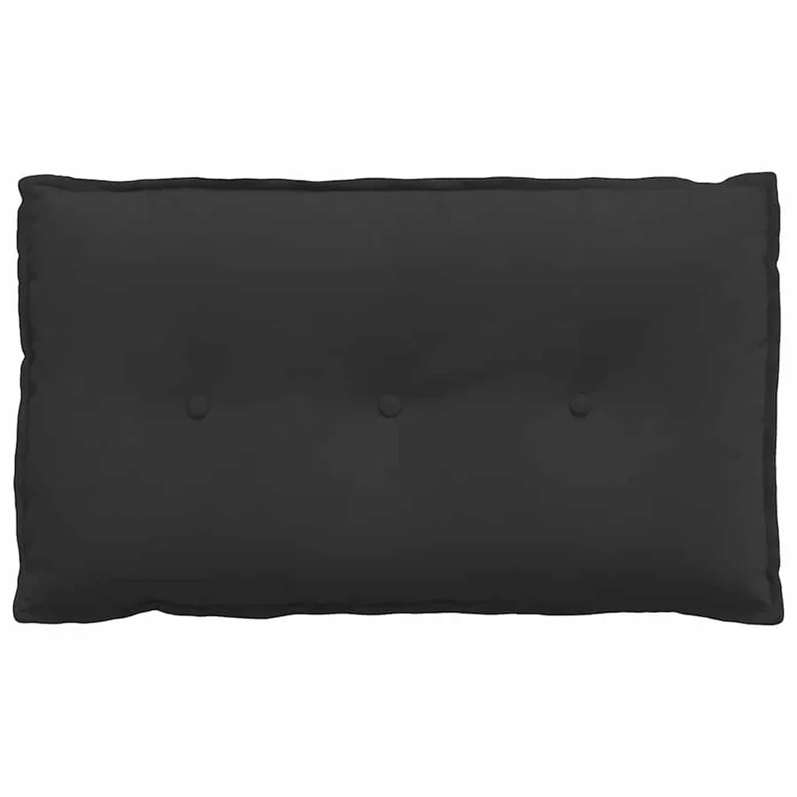 Coussin de Dos Noir 80 x 50 cm Tissu en microfibre - 5