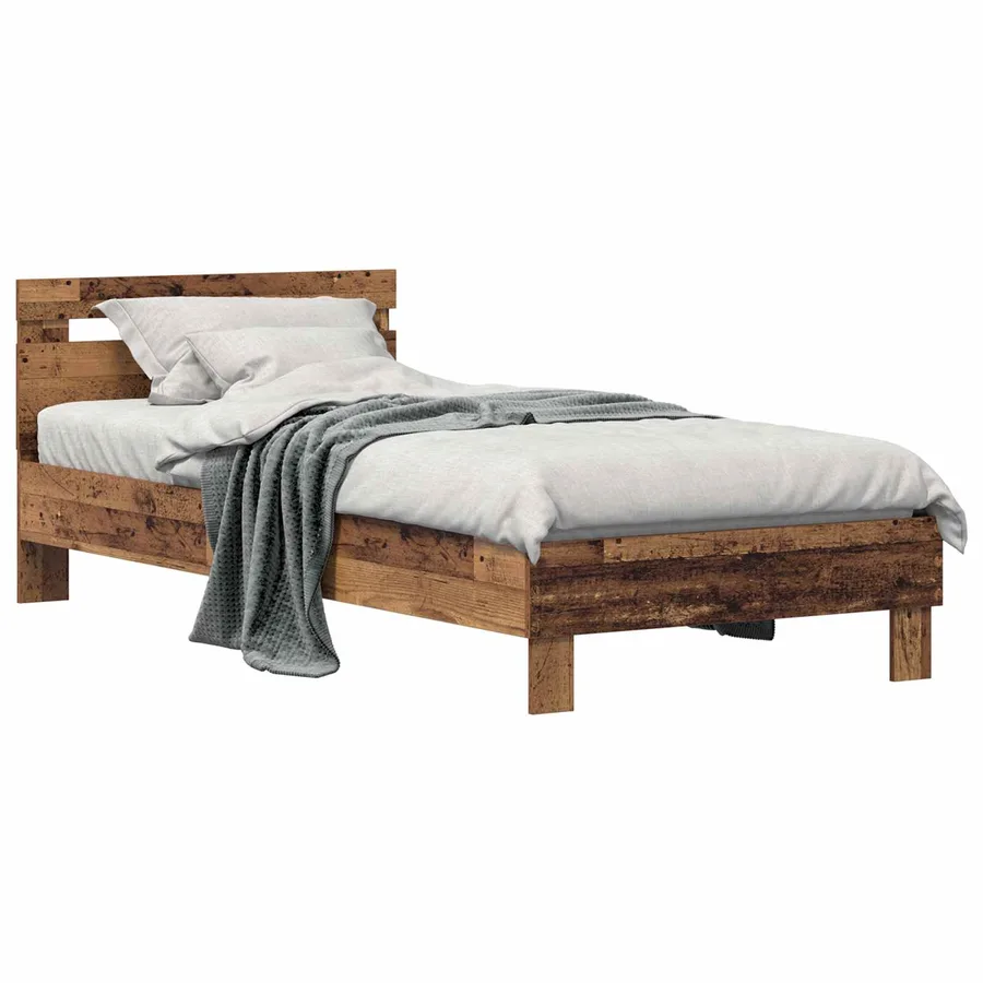 Cadre de lit Bois ancien 75 x 190 cm Bois d'ingénierie - 2
