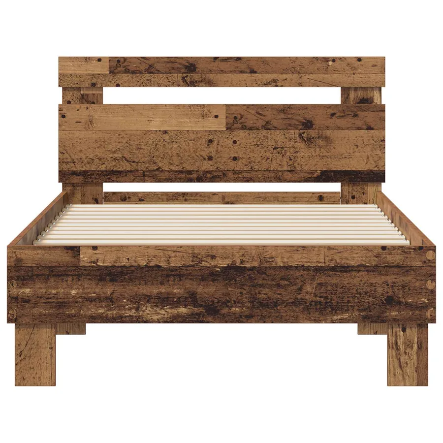 Cadre de lit Bois ancien 75 x 190 cm Bois d'ingénierie - 4