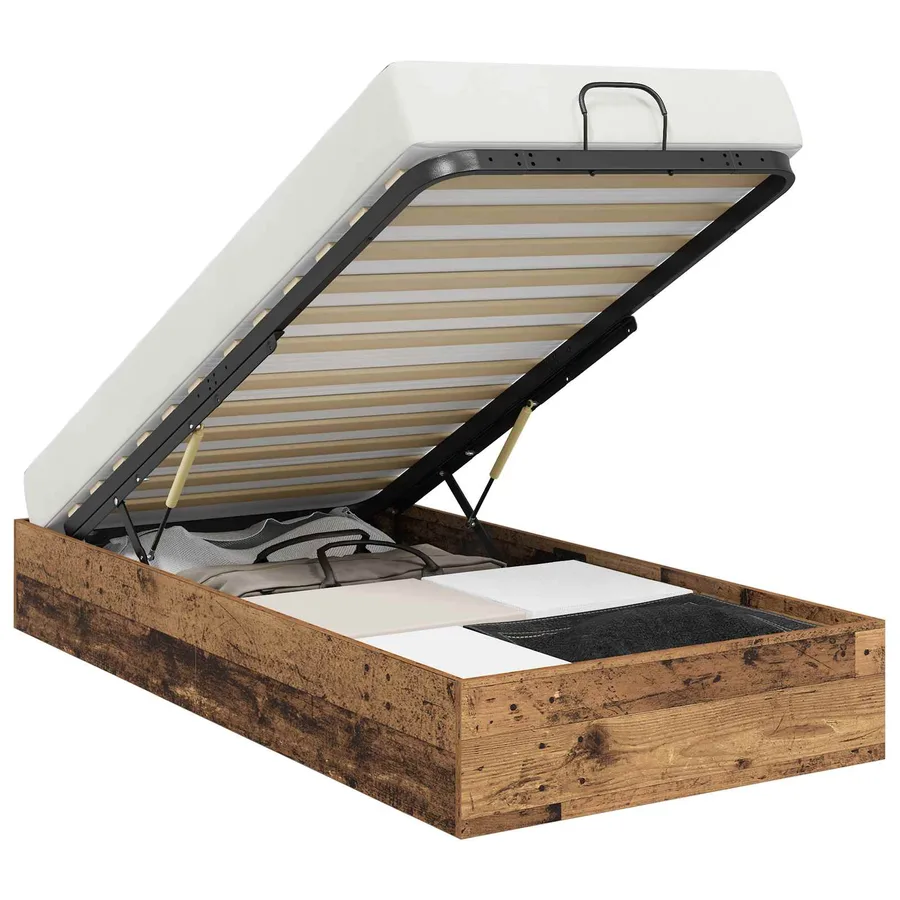 Cadre de lit ottoman avec stockage Bois ancien 80,5 x 200 cm - 2