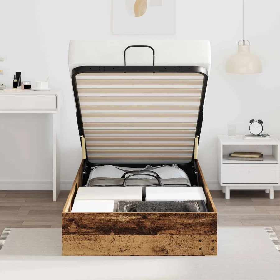 Cadre de lit ottoman avec stockage Bois ancien 80,5 x 200 cm - 4