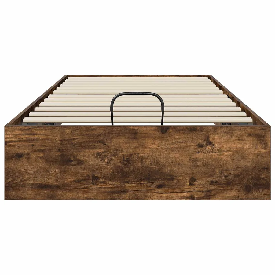 Cadre de lit ottoman Chêne Fumé 80,5 x 200 cm Bois d’ingénierie - 5