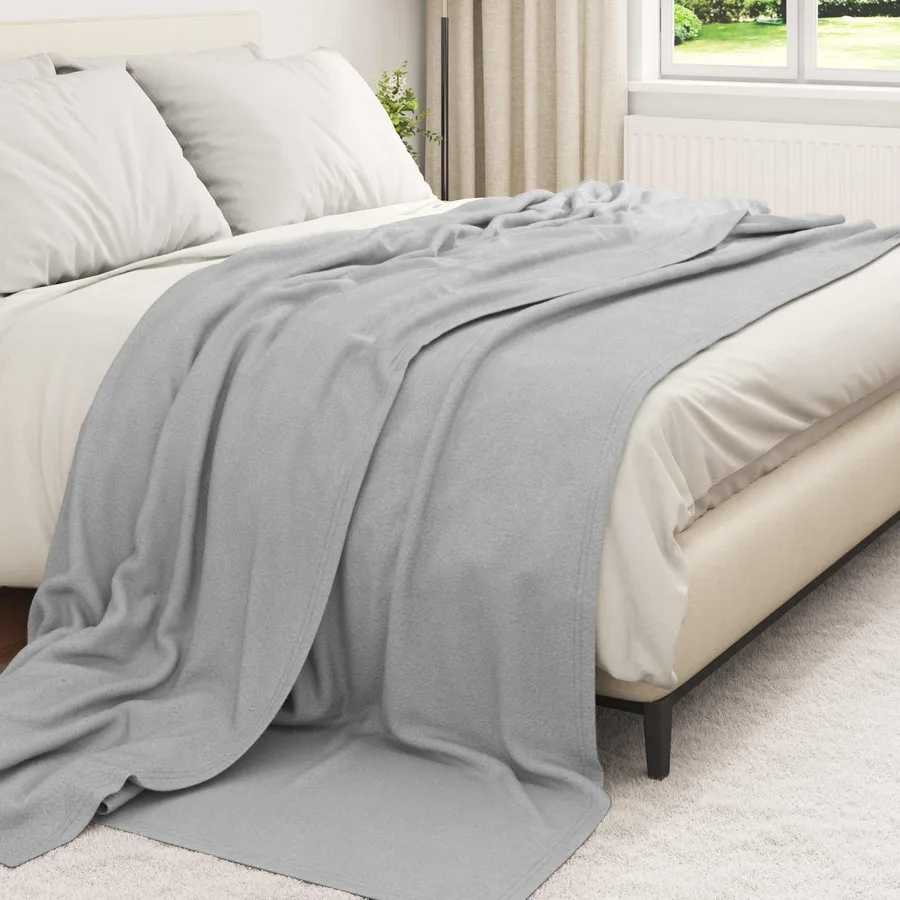 Jeté Gris 270 x 240 cm Toison - 3