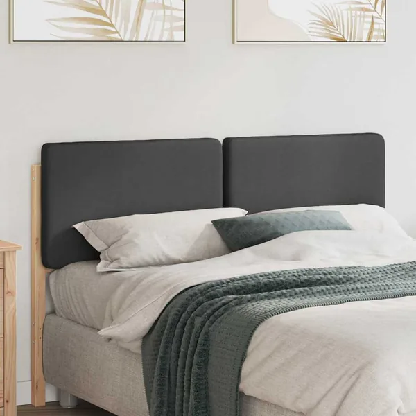 Tête de lit capitonnée Brun et gris foncé 160 cm Pin massif