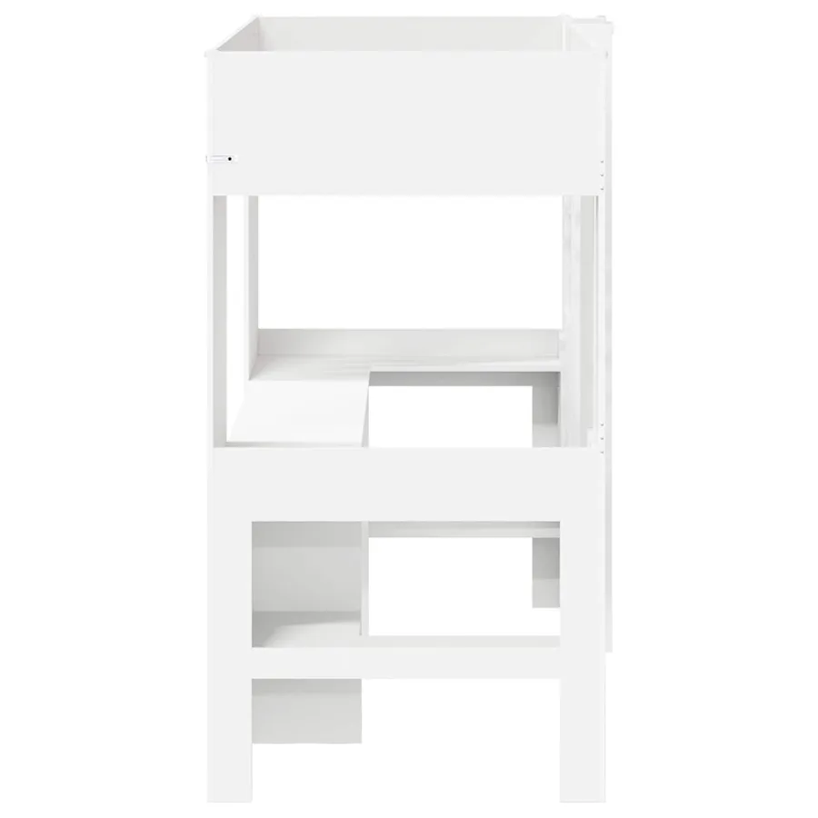 Cadre de lit superposé avec bureau Blanc 100 x 200 cm - 6