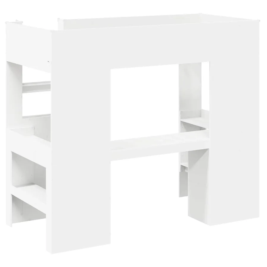Cadre de lit superposé avec bureau Blanc 100 x 200 cm - 7