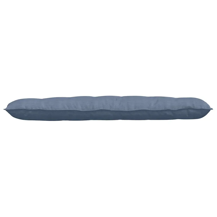 Coussin de Dos Bleu 160 x 50 cm Tissu en velours côtelé - 5