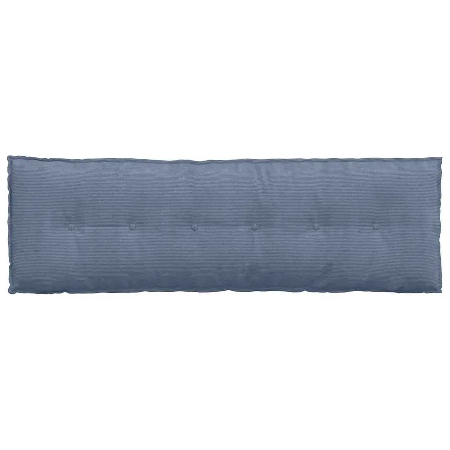 Coussin de Dos Bleu 160 x 50 cm Tissu en velours côtelé - 6