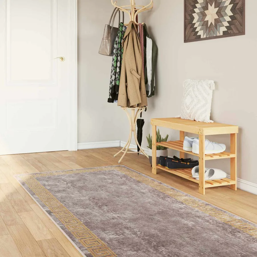 Coureur de Tapis MARSA Gris 100 x 250 cm Polyester et PVC