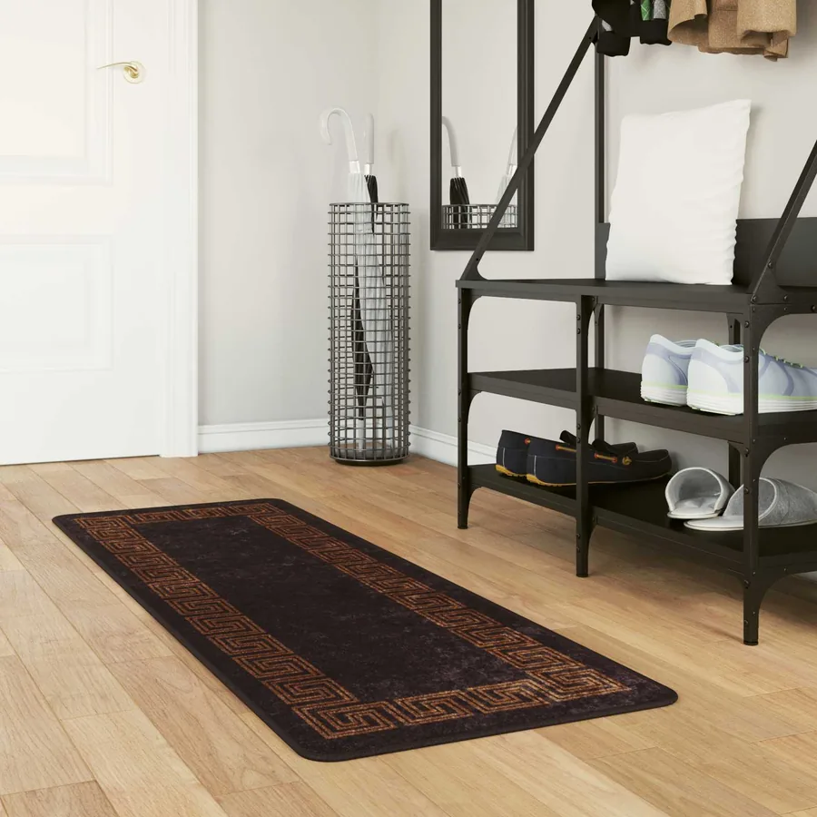 Coureur de Tapis MARSA Noir 50 x 150 cm Polyester et PVC