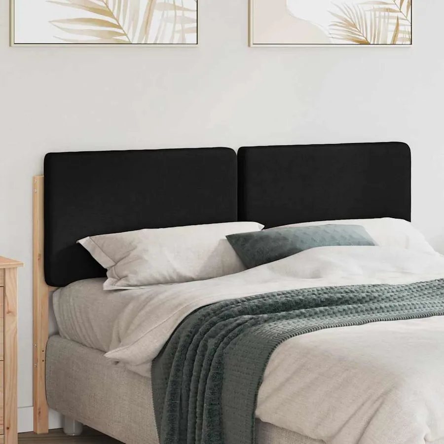 Tête de lit capitonnée Marron et Noir 150 cm Pin massif