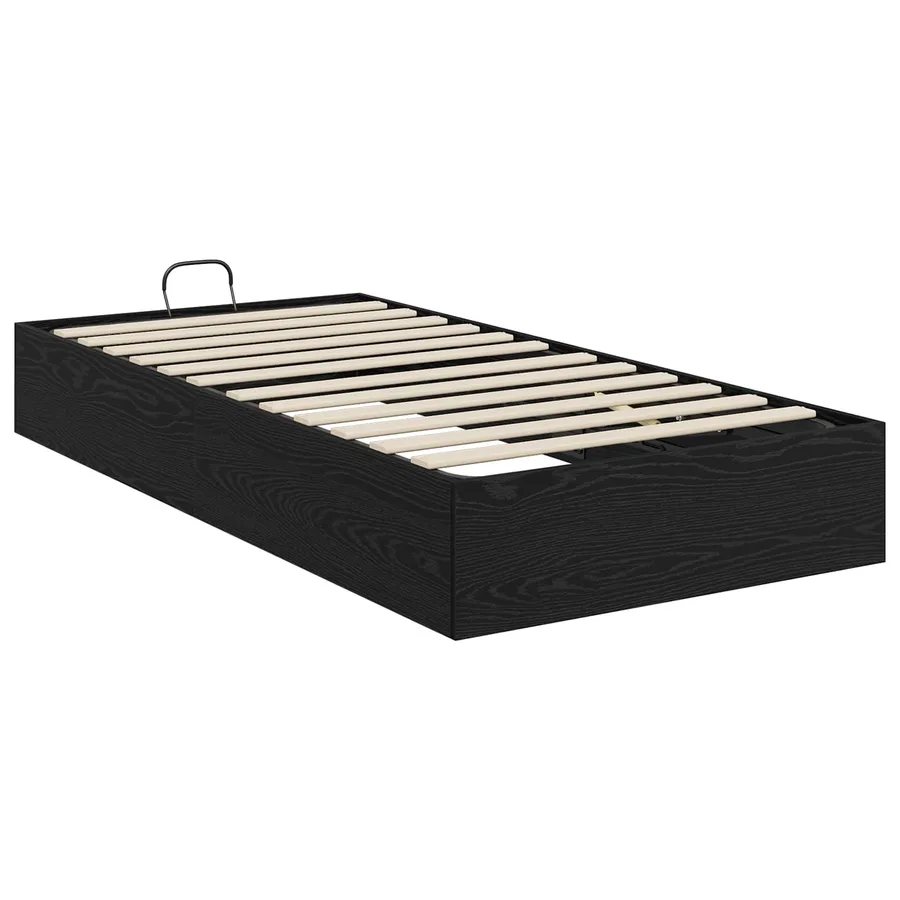 Cadre de lit ottoman avec stockage Chêne Noir 203 x 100 x 25 cm - 7