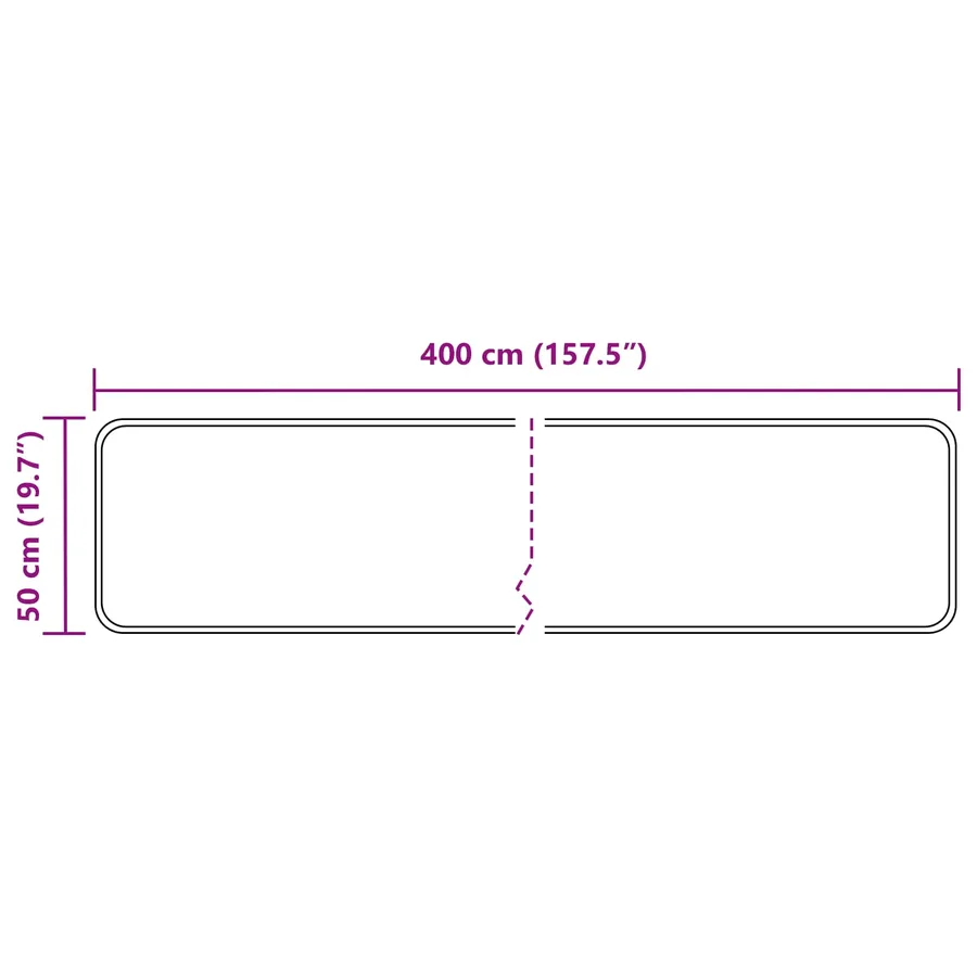 Coureur de Tapis MARSA Noir 50 x 400 cm Polyester et PVC - 7