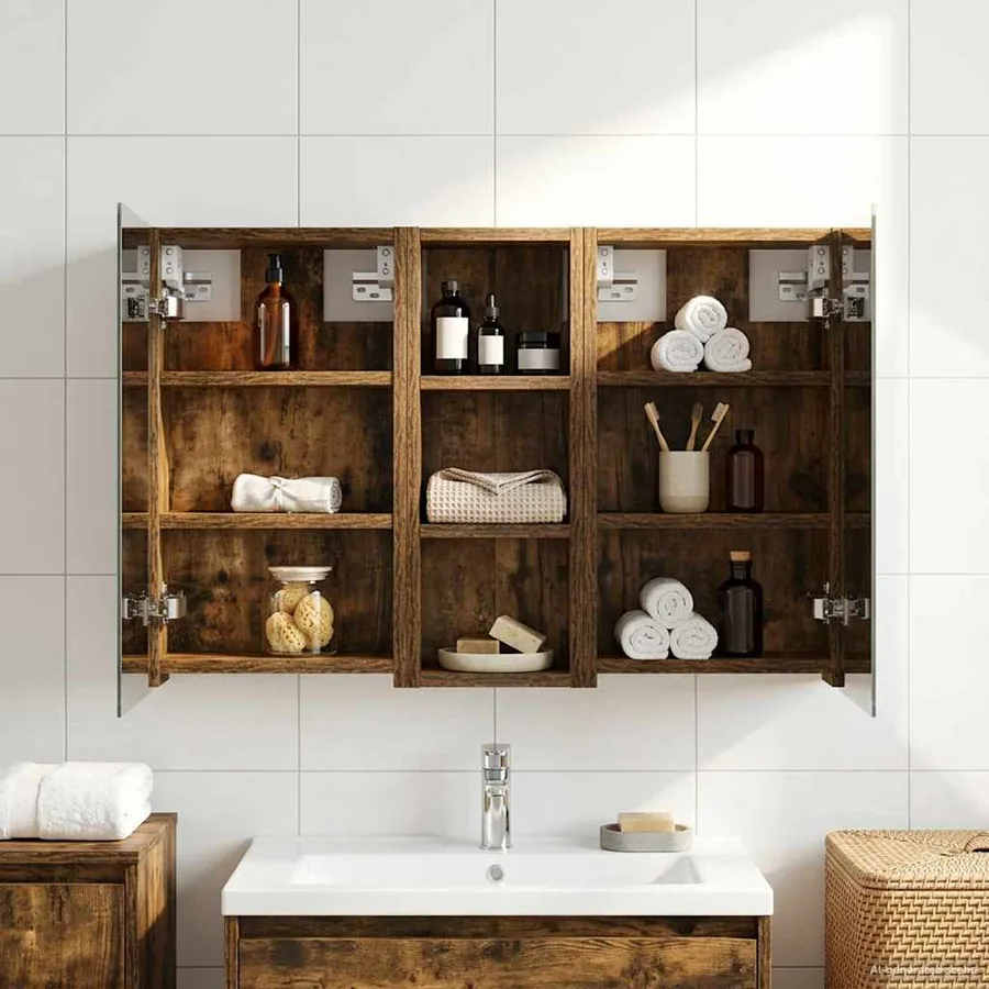 Ensemble de Meubles de Salle de Bain 3 pcs 80 x 10,5 x 50 cm
