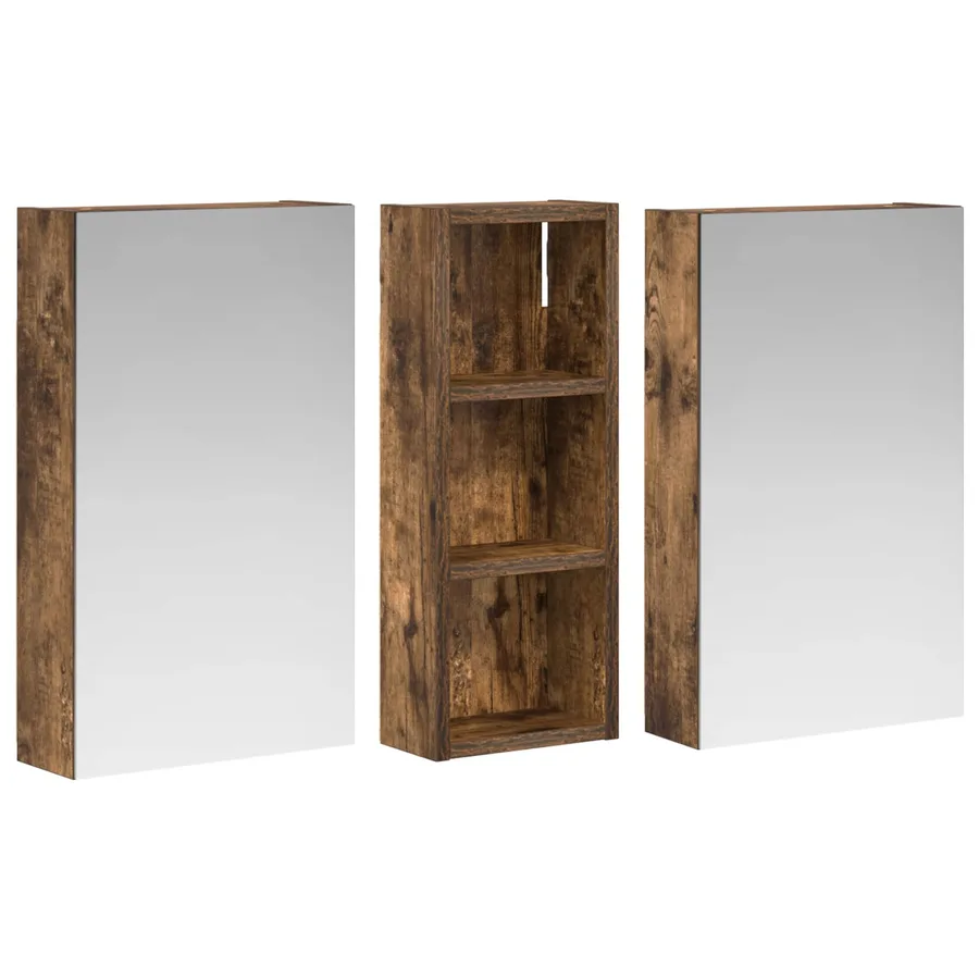 Ensemble de Meubles de Salle de Bain 3 pcs 80 x 10,5 x 50 cm - 5