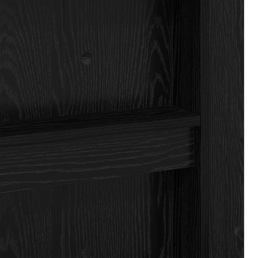 Cadre de lit superposé avec bureau Chêne noir 90 x 200 cm - 9