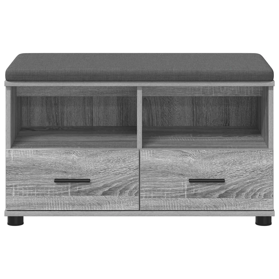 Banc d'entrée avec coussin Gris Sonoma 80 x 38 x 46 cm - 6
