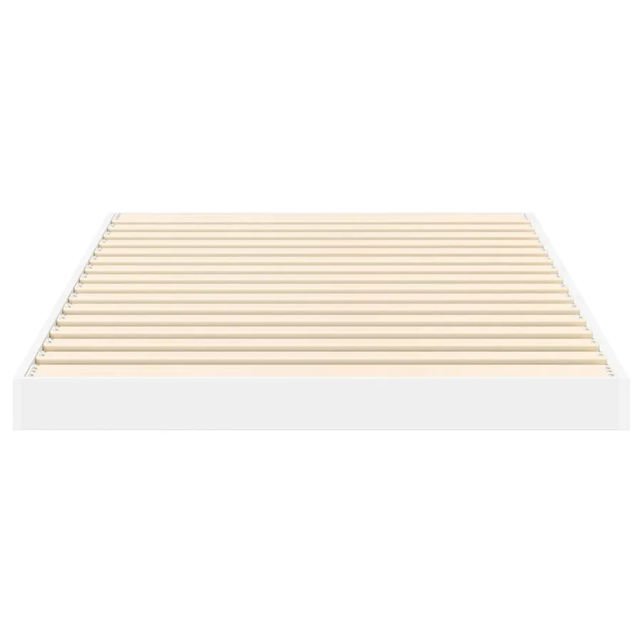 Cadre de lit surélevé Blanc 75 x 190 cm Bois d'ingénierie - 6