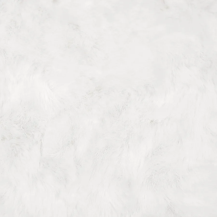 Tapis antidérapant en fausse de lapin OLITE Blanc Ø 80 cm - 9